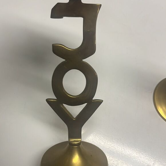 Set of International Silver Co Brass 8” Candlestick Sturdy Holders Joy - Picture 6 of 8